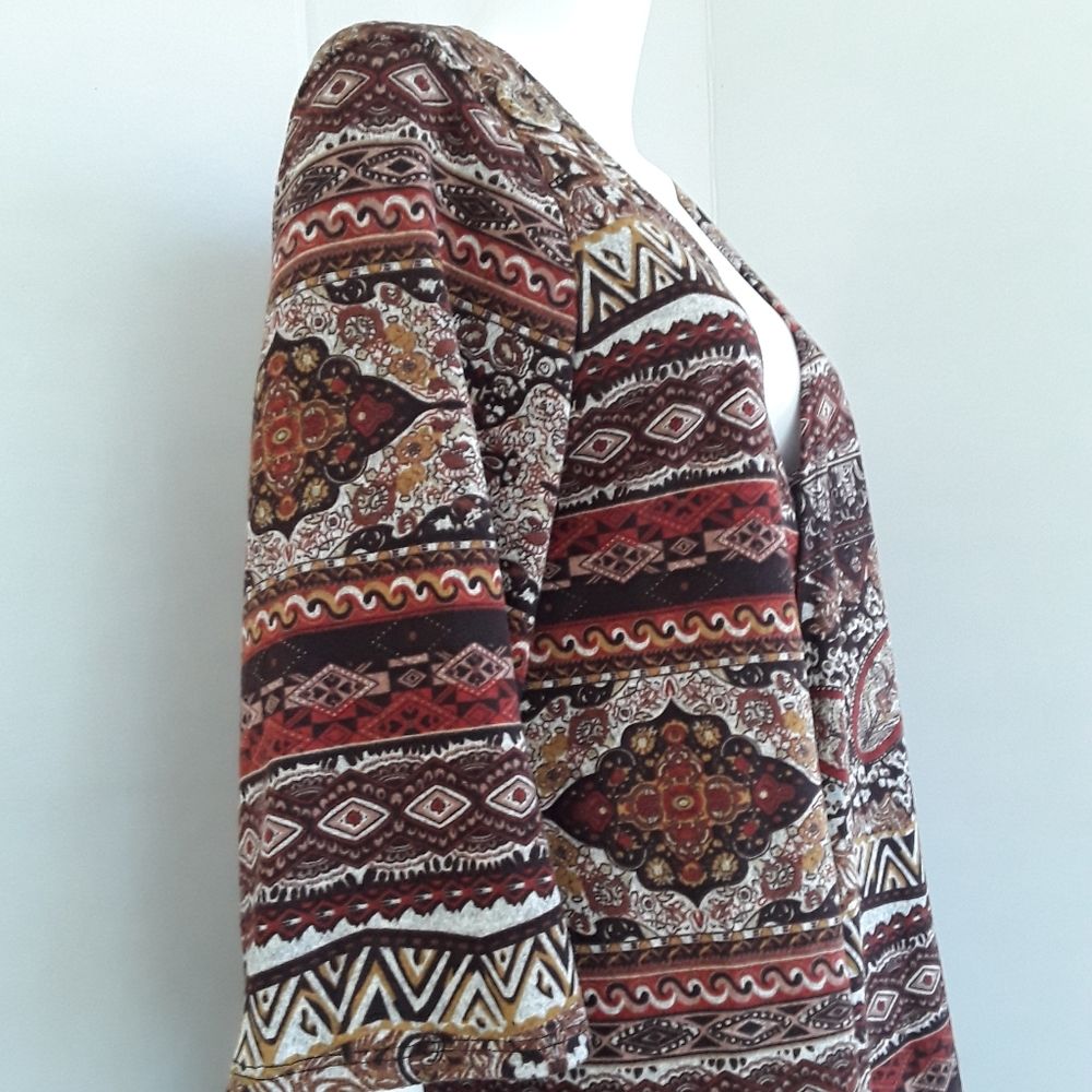 Giddy Up Glamour Hi-Low Open Front Cardigan Sz L — image 6 of 8